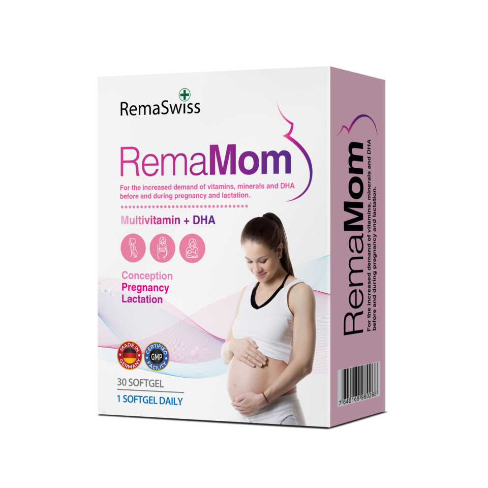 Viên uống Rema Mom – Hỗ trợ bổ sung vitamin và khoáng chất cho phụ nữ trước, trong và sau khi mang thai (30 viên)