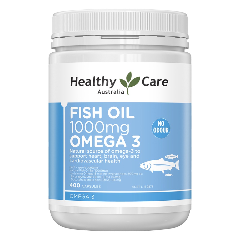 Dầu cá Healthy Care Fish Oil Omega 3 1000mg – Tốt cho khớp và tim mạch (400 viên)